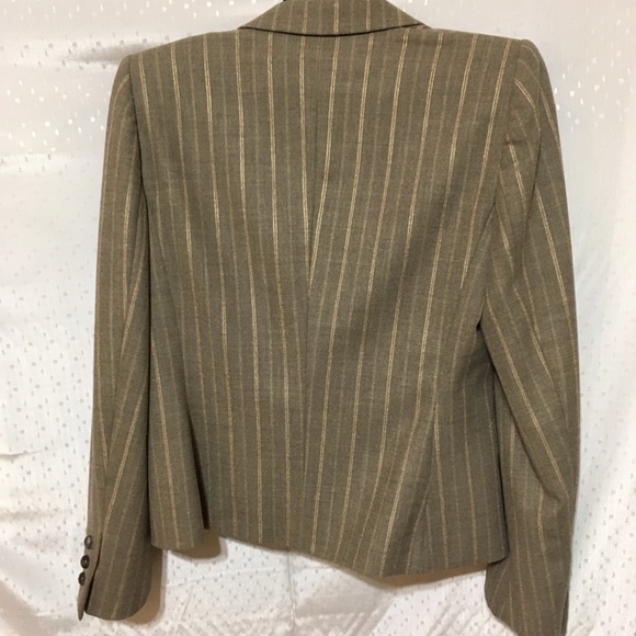 ESCADA Gold Pinstripe Jacket Size 36 - Picture 2 of 8
